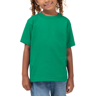 Toddler Short Sleeve Crew Neck Tee, Apple Green, X-Small