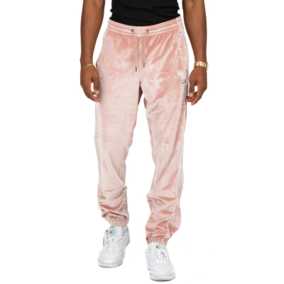 Men&#039;s Comfort Velour Track Pant-Pink-Small