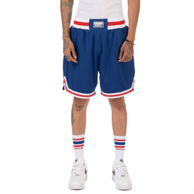 Classic Above the Knee Basketball Short (Retro Fit), Blue/White/Red, Small