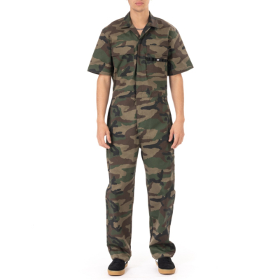 MECHANICS SS COVERALL-Woodland Camo-Small