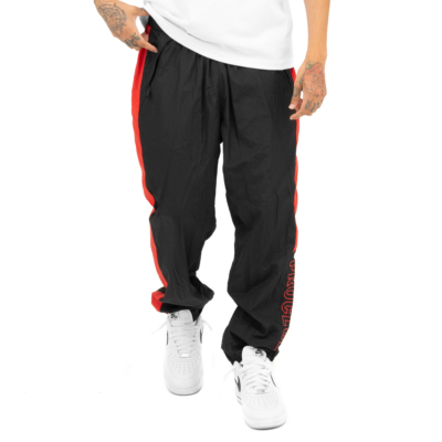Full Court Windbreaker Pants-Black/Red-Small