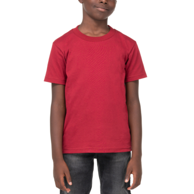 Youth Short Sleeve Crew Neck, Burgundy, X-Small