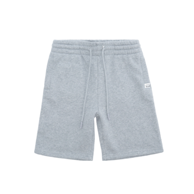 Kids Fleece Oversized Sweat Short-Heather Gray-XS