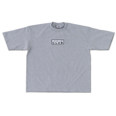Heavyweight Short Sleeve Embroidered Box Logo Tee, Heather Gray, Small