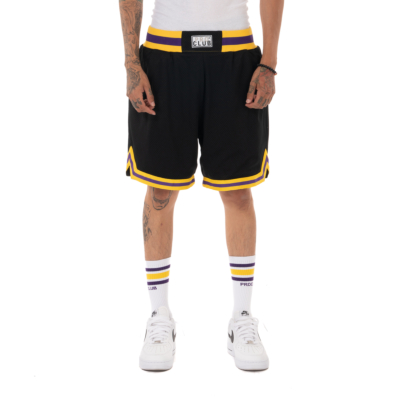 Classic Above the Knee Basketball Short (Retro Fit), Black/Gold, Small