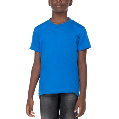 Youth Short Sleeve Crew Neck, Royal Blue, X-Small