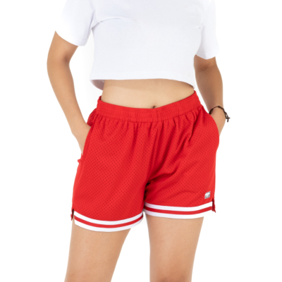 WOMEN'S CLASSIC BASKETBALL SHORT-Red- X-Small
