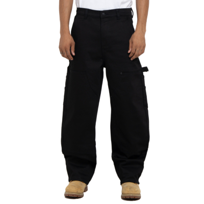 Barrel Leg Carpenter Pant-Black-28"