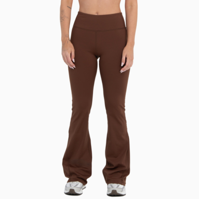Womens Performance Flare Leggings-Choco Brown-X-Small 