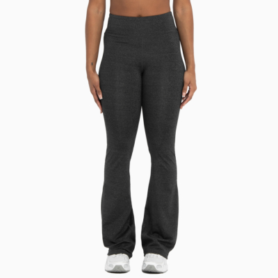 Womens Performance Flare Leggings-Charcoal-X-Small 