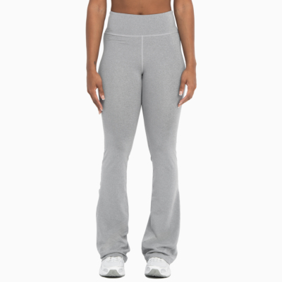 Womens Performance Flare Leggings-Heather Gray-X-Small 