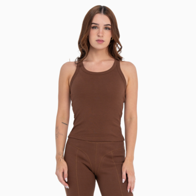 Heavyweight Rib Tank-Choco Brown-X-Small 