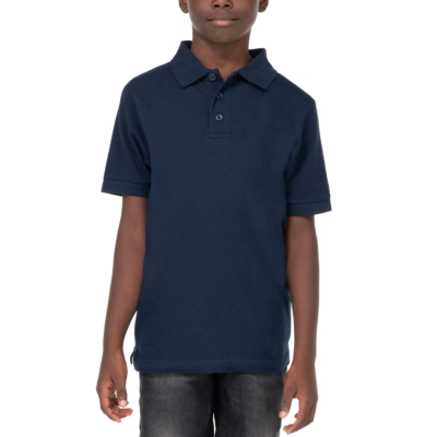 Youth Pique Polo Shirt, Navy, X-Small