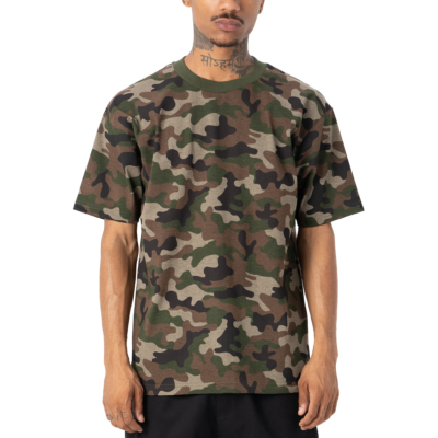 Comfort Cotton Short Sleeve T-Shirt, Green Camo, Small