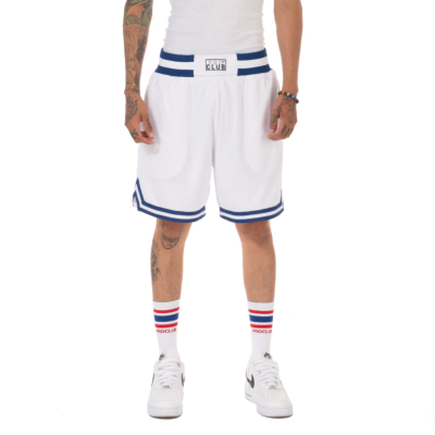 Classic Above the Knee Basketball Short (Retro Fit), White/Royal, Small