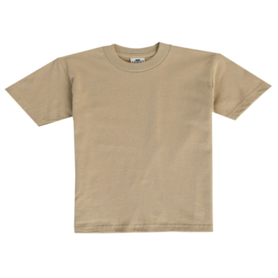 Youth Short Sleeve Crew Neck, Khaki, X-Small
