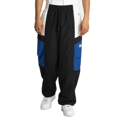 Heavyweight Convertible Windbreaker Pant-Black/Royal-S