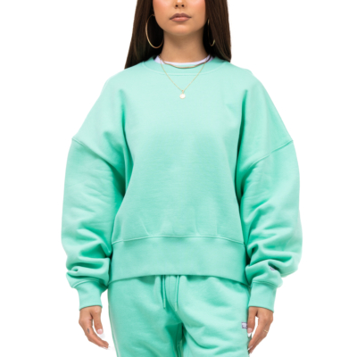 WOMEN'S HEAVYWEIGHT CREWNECK-Mint- X-Small
