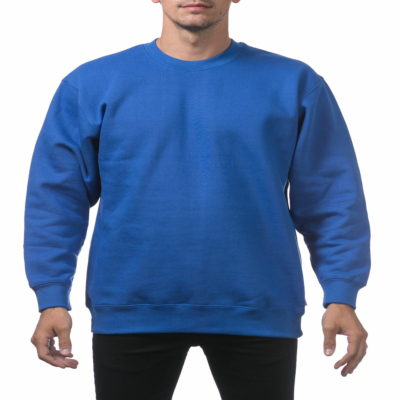 Pro Club Men's Plain Blank Crew Neck Fleece Pullover Sweater (9oz)