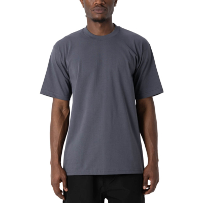 Men&#039;s Heavyweight Cotton Short Sleeve Crew Neck T-Shirt, Graphite, Small