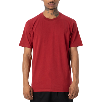 Men's Lightweight Short Sleeve Tee, Burgundy, Small