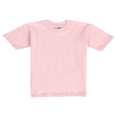 Youth Short Sleeve Crew Neck, Pink, X-Small