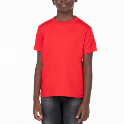 Youth Short Sleeve Crew Neck, Red, X-Small