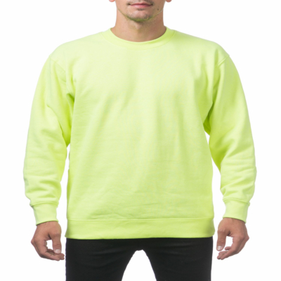 Pro Club Men's Plain Blank Crew Neck Fleece Pullover Sweater (9oz)