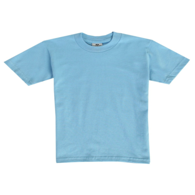 Toddler Short Sleeve Crew Neck Tee, Sky Blue, X-Small