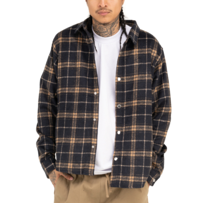 WORK SHIRT JACKET-Navy/Khaki (Work Jacket)-Small
