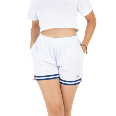 WOMEN'S CLASSIC BASKETBALL SHORT-White / Royal Blue- X-Small