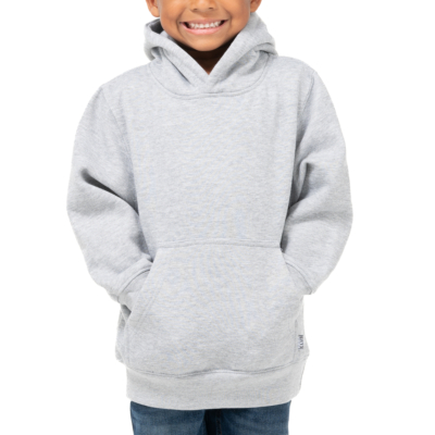 Youth Fleece Pullover Hoodie, Heather Gray, X-Small