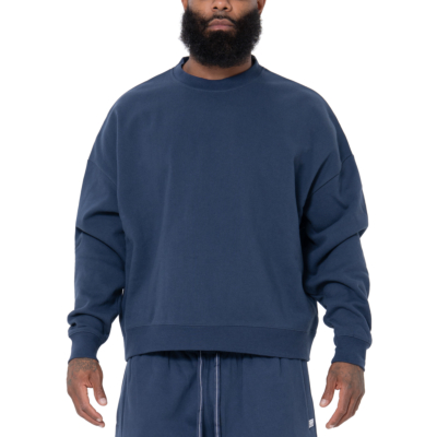 Men&#039;s Heavywide Fleece Crewneck -Navy-X-Small 
