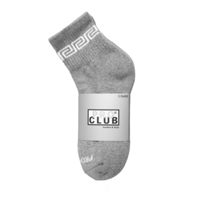 Ankle Sock 3 Pack-Heather Gray-Small