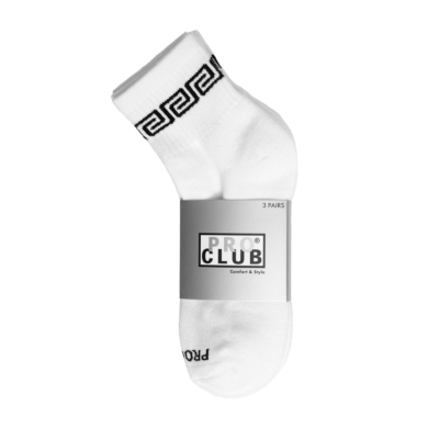 Ankle Sock 3 Pack-White-Small