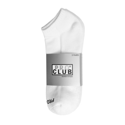 No Show Sock 3 Pack-White-Small