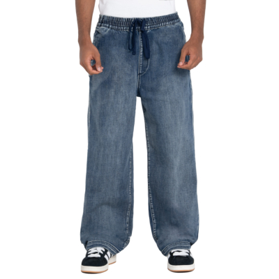 Men&#039;s Comfort Denim Baggy Lounge Pant-Dark Stonewash Denim-XS