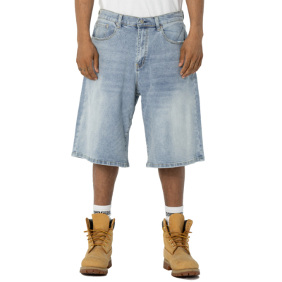 Heavyweight Baggy Fit Denim Short-Light Stonewash Denim-30"