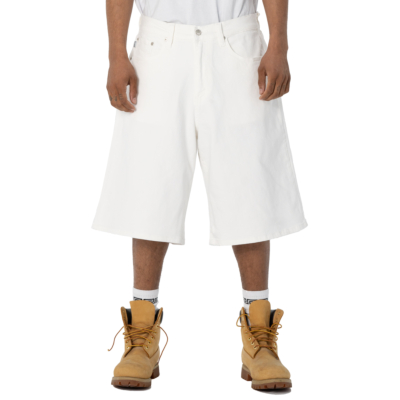 Heavyweight Baggy Fit Denim Short-White-30"