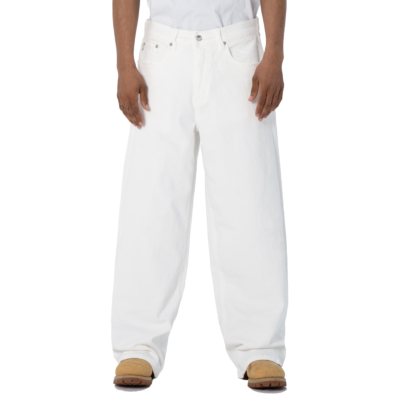 Heavyweight Baggy Fit Denim Pant-White-30"