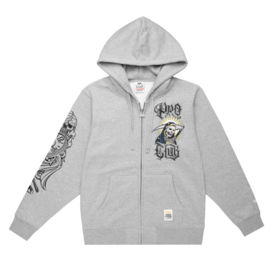 Mister Cartoon "Clockwork" Heather Gray Zip-Up Hoodie