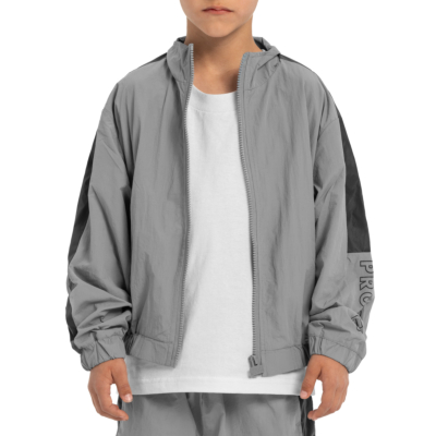 Kid&#039;s Full Court Track Jacket-Silver-XS