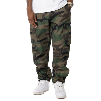 Nylon Ripstop Cargo Pants, Green Camo, Small