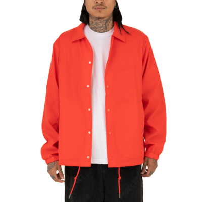 Reflective Coach Jacket, Silver Reflective-Small-Red