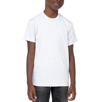 Youth Short Sleeve Crew Neck, Ash, X-Small