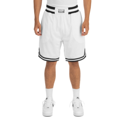 Classic at Knee 9.5in Basketball Short, White/Black, Small