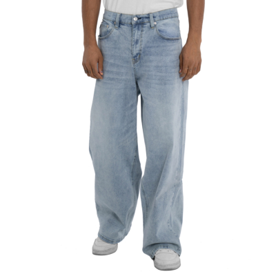 Heavyweight Baggy Fit Denim Pant-Light Stonewash Denim-30"