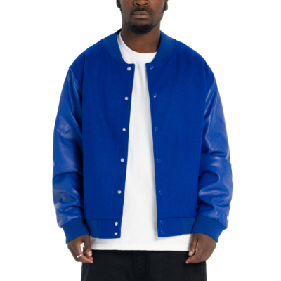 Men&#039;s Heavyweight Varsity Jacket-Royal Blue-Small