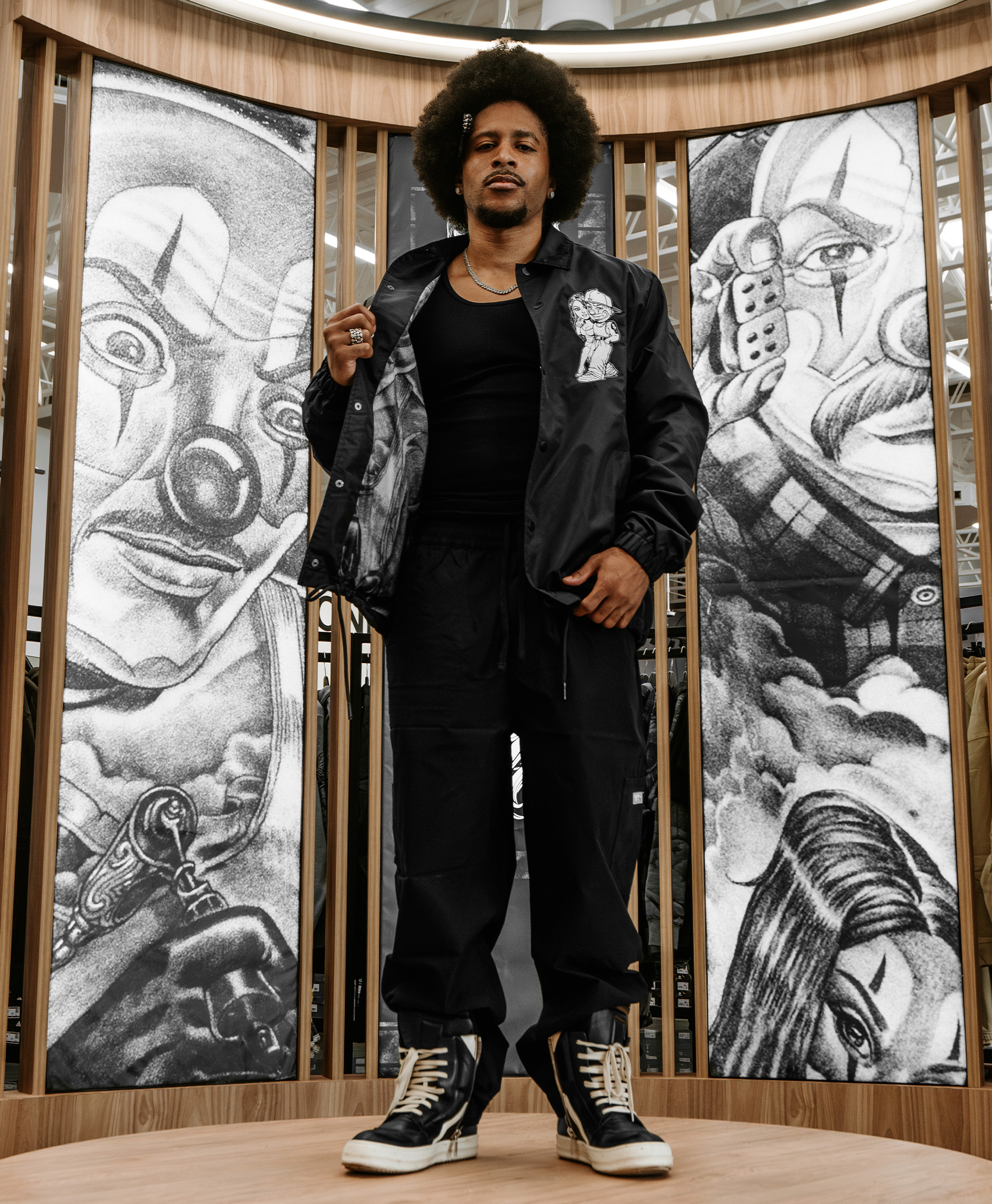 PC X MC LOVE BIRDS COACH JACKET