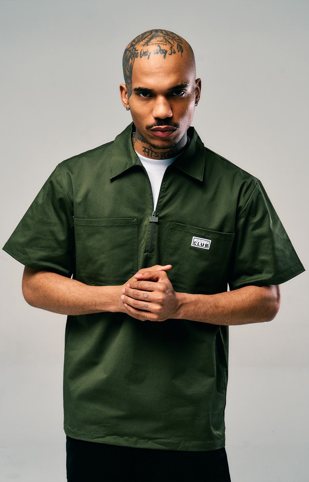 Pro Club Men's Heavyweight Quarter Zip Work Shirt